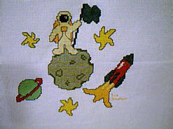 Cross stitch square for William's quilt
