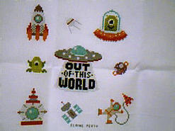 Cross stitch square for William's quilt