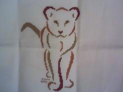Cross stitch square for Dekkard's quilt