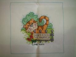 Cross stitch square for Dekkard's quilt