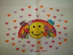 Cross stitch square for Heidi K's quilt