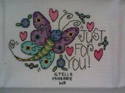 Cross stitch square for Heidi K's quilt