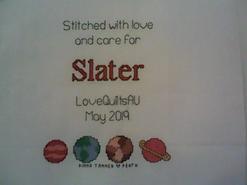Cross stitch square for Slater C's quilt