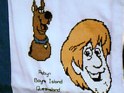 Cross stitch square for (QUILTED) Boy Theme E01's quilt