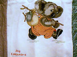 Cross stitch square for (QUILTED) Boy Theme E01's quilt