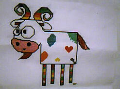 Cross stitch square for Natalie's quilt
