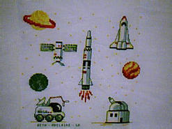 Cross stitch square for William's quilt