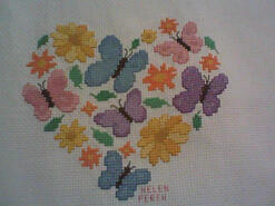 Cross stitch square for Ember's quilt