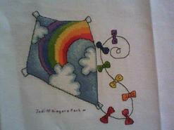 Cross stitch square for Matilda's quilt