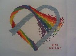 Cross stitch square for Matilda's quilt
