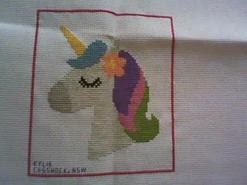 Cross stitch square for Karlia C's quilt