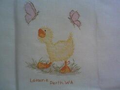 Cross stitch square for Arya B's quilt