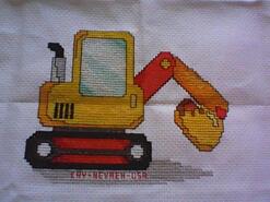Cross stitch square for Lucas's quilt
