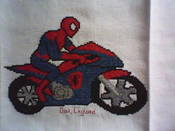 Cross stitch square for Kayden D's quilt