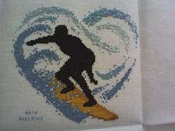 Cross stitch square for Taj's quilt