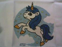 Cross stitch square for Indiana's quilt