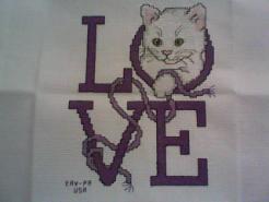 Cross stitch square for Kaylee-Jayde's quilt