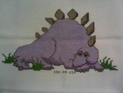 Cross stitch square for Hudson's quilt