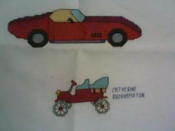 Cross stitch square for Mitchell's quilt