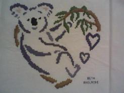 Cross stitch square for Sienna's quilt