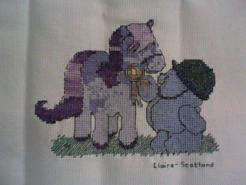 Cross stitch square for Sienna's quilt