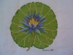 Cross stitch square for Layla Jane's quilt
