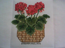 Cross stitch square for Tahani's quilt