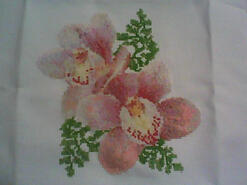 Cross stitch square for Tahani's quilt