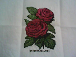 Cross stitch square for Nevaeh's quilt