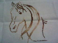 Cross stitch square for Horse Stitch-a-long's quilt