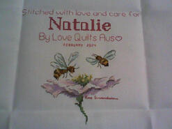 Cross stitch square for Natalie's quilt