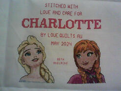 Cross stitch square for Charlotte's quilt