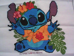 Cross stitch square for Charlotte's quilt