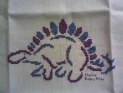 Cross stitch square for Lincoln's quilt