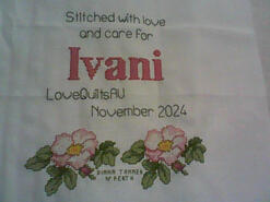 Cross stitch square for Ivani's quilt