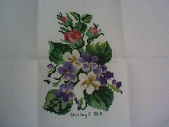 Cross stitch square for Ivani's quilt