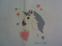 Cross stitch square for Amarlie's quilt