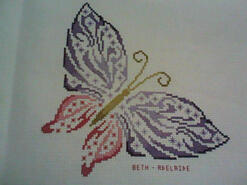 Cross stitch square for Ember's quilt