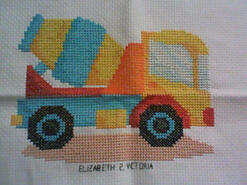 Cross stitch square for Lelahn's quilt