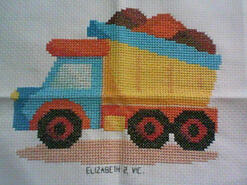 Cross stitch square for Lelahn's quilt