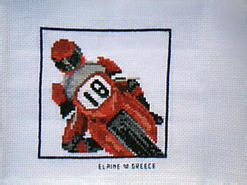 Cross stitch square for Spencer's quilt