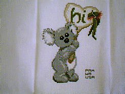 Cross stitch square for Holly's quilt