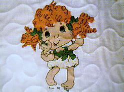Cross stitch square for (QUILTED) Girl Theme E03's quilt