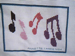 Cross stitch square for (QUILTED) Dance E01's quilt