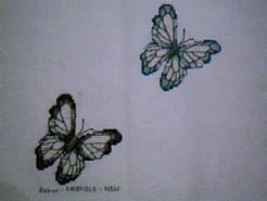 Cross stitch square for (QUILTED) Butterfly E02's quilt