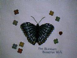 Cross stitch square for (QUILTED) Butterfly E02's quilt