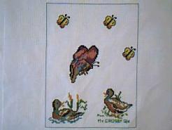 Cross stitch square for (QUILTED) Butterfly E02's quilt