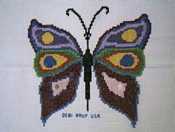 Cross stitch square for (QUILTED) Butterfly E02's quilt