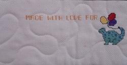 Cross stitch square for (QUILTED) Girl Theme E03's quilt