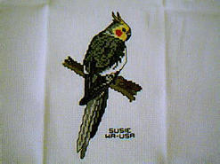 Cross stitch square for Holly's quilt
